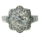 10k Gold 2.27 ct Old European VS Lab Diamond Ring