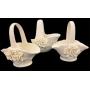 (3) Rosebud Baskets