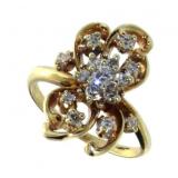 14kt Gold Vintage 3/4 ct Diamond Dinner Ring