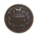 1864 Copper 2 Cent Piece *Very Nice