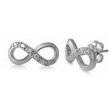 Stunning White Topaz Infinity Earrings