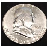 1963-D Franklin Silver Half Dollar