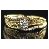 10kt Gold Brilliant Diamond Dinner Ring