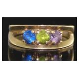 10kt Gold Natural Gemstone Dinner Ring