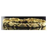 10kt Gold 6.5 mm  Italian 7" Bracelet