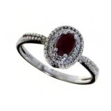 Genuine Ruby & Diamond Ring