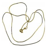 14kt Gold 18" Box Necklace