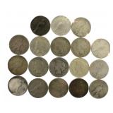 Roll (18) Mixed Date Peace Silver Dollar