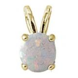 Round Fire Opal Pendant