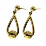 14kt Gold 25 mm Dangle Earrings