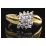 10kt Gold 1/2 ct Diamond Waterfall Ring