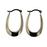 14kt White Gold 20mm Hoop Earrings