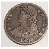 1834 Capped Bust Half Dollar