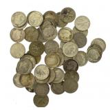 Collection (50) Roosevelt Silver Dimes