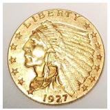 1927 $2.5 Gold Indian High Grade