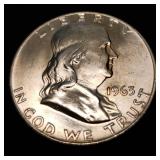 1963-D Franklin Silver Half Dollar