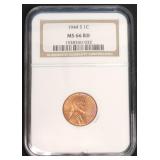 1944-S Lincoln Wheat Cent NGC MS 66 RD
