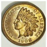 1908 Indian Head Cent BU
