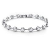 Brilliant 6.50 ct White Sapphire Tennis Bracelet