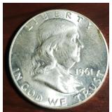 1961-D Franklin Silver Half Dollar