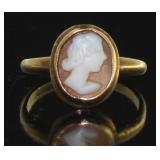 10kt Gold Vintage Cameo Ring