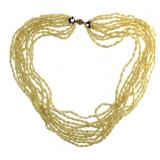 14kt Gold 10 Strand 18" Freshwater Pearl Necklace