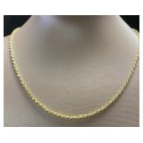 10kt Gold 18" Rope Chain