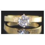 14kt Gold Briliant 1/2 ct Diamond Solitaire Ring