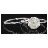 14kt Gold 1.60 ct Yellow Diamond Bridal Set