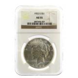 1922 AU55 Peace Silver Dollar
