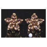 10kt Gold Smoky Topaz Stud Earrings