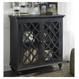 t505-842 Black Accent Glass Door Cabinet