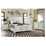 Queen - Calloway White 5 pc Bedroom Suite