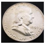 1959 Franklin Silver Half Dollar BU