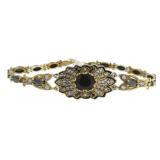 Oval & Marquise Cut 19.60 ct Onyx Bracelet