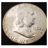 1962-D Franklin Silver Half Dollar