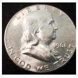 1961 Franklin Silver Half Dollar