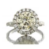 14kt Gold 3.71 ct Round Brilliant Cut Diamond Ring