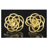 14kt Gold Vintage Designer Earrings