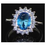 Gorgeous Oval 4.30 ct Aquamarine Dinner Ring