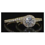 14kt Yellow Gold 1.85 ct Diamond Bridal Set