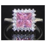 Princess Cut 3.50 ct Pink Sapphire Dinner Ring