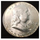 1963-D Franklin Silver Half Dollar