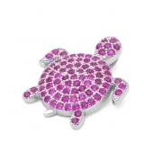 Beautiful Pave Ruby Turtle Pendant