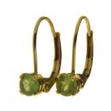 14kt Gold Natural Peridot Earrings