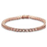 Round Rose 8.00 ct Morganite Tennis Bracelet