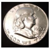 1955 Franklin Silver Half Dollar BU