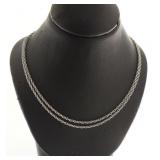 14kt White Gold 20" Rope Twist Necklace