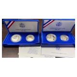 1986 US Mint Silver Dollar + Half Dollar Set