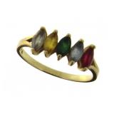 10kt Gold Natural Gemstone Anniversary Ring